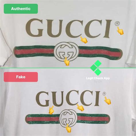 fake vs real gucci t shirt